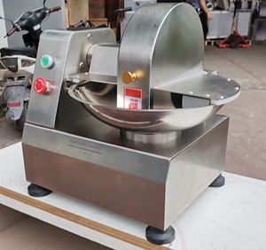 Stainless Steel Meat Bowl Cutter/ Meat Cutting Grinding <b>Machine</b>/ Double Speed Food Processing Vegetable Mixer - Product Image 3