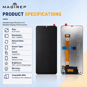 หน้าจอ LCD แท้คุณภาพดั้งเดิมสำหรับ Realme 5 Pro Realme Q  อะไหล่เปลี่ยนหน้าจอโ<span class=keywords><strong>ท</strong></span>รศัพ<span class=keywords><strong>ท</strong></span>์มือถือ  แบบ <span class=keywords><strong>Oppo</strong></span> รับประกัน 1 ปี - Product Image 2