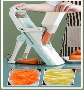 Coupe-légumes 5 en 1, mandoline, trancheuse manuelle, hachoir à aliments, trancheuse à fruits, pommes de terre, concombres, carottes, viande, râpe, trancheuse sécurisée - Product Image 3