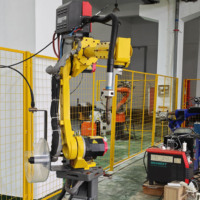 Robot de soudage FANUC d'occasion, 6 axes, 1437 mm, répétabilité de 0,08 mm, charge utile de 3 kg, IP65, MIG MAG TIG, acier inoxydable, pièces automobiles