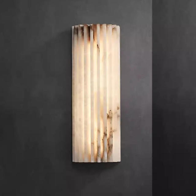 Luxury Alabaster Spanish Marble Wall Sconces Light Living Room Hotel Bedside Wall Lamp for Bedroom Restaurant