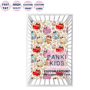 <span class=keywords><strong>Lenzuola</strong></span> per <span class=keywords><strong>Culla</strong></span> in Bambù Stampate Personalizzate di Alta Qualità della Fabbrica Pankai, <span class=keywords><strong>Lenzuola</strong></span> per Neonati in Bambù, Biancheria da Letto Confortevole per Bambini - Product Image 5