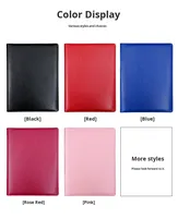 Carpeta de Archivos de Oficina Multifuncional de Cuero PU con Clip para Gerentes de Negocios, Tamaño A4, con Logotipo Personalizado, Calculadora y Bloc de Notas