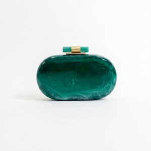 Boîte à bijoux en résine en forme de hibou, verte avec fermoir doré, modèle de collection glacé, décoration, pochette ange - Product Image 1