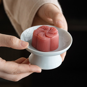 Assiette à thé et à collations rétro chinoise en porcelaine, petit plat à pâtisserie sur pied pour fête, plateau à fruits - Product Image 5