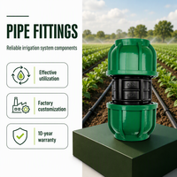 Bon prix, raccords de tuyaux en PE de haute qualité PN16, connecteur rapide pour tuyaux en PE pour systèmes d'irrigation agricole.