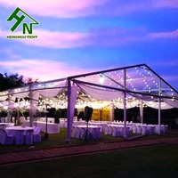 Tente de réception en aluminium de haute qualité pour 300, 500, 800 personnes, grande tente transparente robuste pour événements, tente de mariage en PVC blanc pour l'extérieur