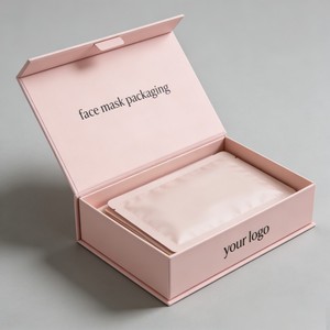 Boîte d'emballage rigide personnalisée de luxe, recyclable, <span class=keywords><strong>magnétique</strong></span>, rose, pour cosmétiques, masque facial, huile essentielle, <span class=keywords><strong>essence</strong></span>, eye black, boîte en papier - Product Image 1