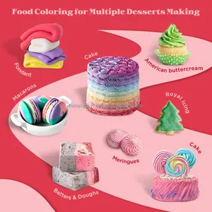 Yeni canlı Glamour 40 çeşitli renkler jel renk seti 20ml gıda maddesi renk jeller su bazlı gıda boyama jel kek sanat için