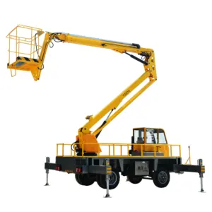 Qiyun Hydraulic Mobile Trailer Mounted Towable Boom Lift movable Scissor Lift For Aerial Work lifting height 8m 10m 12m 14m