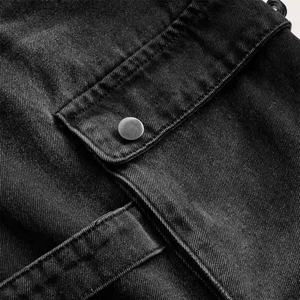 Nouveau Jean d'été tendance pour femme, jean cargo ample en coton délavé à l'acide avec plusieurs poches, style streetwear personnalisé pour filles - Product Image 6