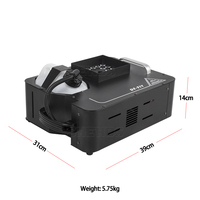 Machine à fumée LED SHEHDS 1500W avec 24x9W LED RGB, télécommande sans fil, pour mariage, DJ, discothèque, équipement d'effets