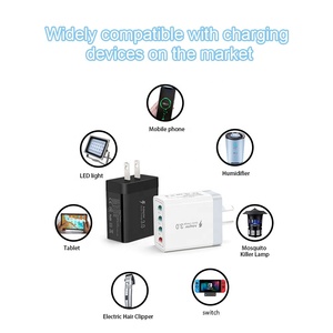 Hnt 2.4A Sạc Nhanh 3.0 Sạc Nhanh EU <span class=keywords><strong>4</strong></span> Cổng 30W USB Tường Sạc Cho <span class=keywords><strong>iPhone</strong></span> Anh Chúng Tôi Au Cắm Qc3.0 USB Sạc Du Lịch - Product Image 2