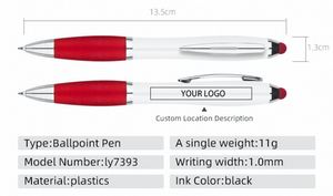 Bolígrafos de Plástico Ligeros con Logotipo Personalizado, Diseño Moderno, Opciones Multicolor para Uso en Oficina/Escuela y Promoción - Product Image 2