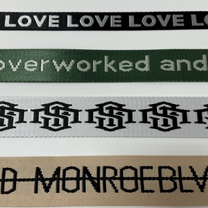 Custom Color and logo High Quality Woven Polyester Cotton <b>Webbing</b> Straps Striped Herringbone Patterns for Bags Shoes - Product Image 6