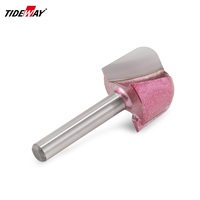 Fraise CNC personnalisable TideWay pour le bois, fraise de gravure à double fond rond de 6 mm pour outils de travail du bois, prise en charge ODM OEM