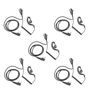 Auricular TechSide TSAU-M+5 con Cable Espiral, Micrófono Midland de 2 Pines, Compatible con G7 Pro/G8/G9 Pro/M24, Hecho en China - Product Image 1