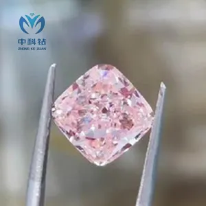 In Stock Jewelry Customize Diamonds Jewelry 5.08ct VS Sakura Pink Colored Fancy Cushion CVD HPHT Lab Grown Diamond