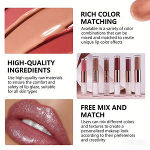 Maquillage en gros sous marque privée : Gloss à lèvres hydratant <span class=keywords><strong>double</strong></span> embout, fini mat et pailleté, non-collant et longue tenue - Product Image 5