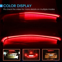 Bande lumineuse LED RGB pour voiture, 1 m, feu de freinage supplémentaire, feu arrière d'avertissement, troisième feu de freinage, feu stop surélevé