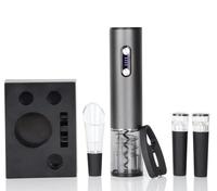 Amz <strong>Top</strong> <strong>Sellers</strong> Custom Logo 6pcs Rechargeable Two Buttons <strong>Electric</strong> Corkscrew Intelligent Wine Opener Gift Set with Led Light