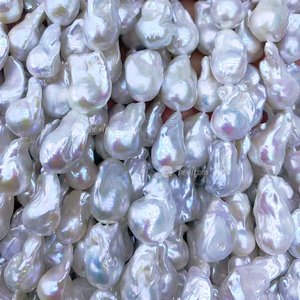Offres Spéciales grande taille 13*18mm blanc queue de poisson brin <span class=keywords><strong>perles</strong></span> irrégulières Baroque <span class=keywords><strong>perles</strong></span> d'eau douce pour la fabrication de bijoux Perle en vrac - Product Image 1