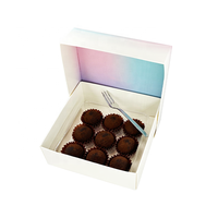 Plateau de service carré de qualité alimentaire, recyclable, écologique, transparent, à 9 compartiments, avec matériaux recyclés pour le chocolat et le pain
