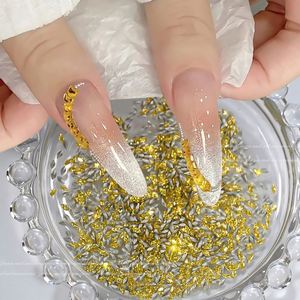 100 pcs/बैग स्पार्कल क्रिस्टल गोल्ड मिनी स्क्वायर हॉर्स आई जिरकॉन डायमंड नाखून हिस्टोन्स ने नीचे मैनीक्योर डिय चमकदार चमक - Product Image 4
