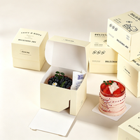 Caja para Pastelitos de Mousse con Logotipo Personalizado, 2 y 3 Pulgadas, Empaque para Pastelería Francesa, Caja de Papel de Grado Alimenticio, Tamaño Personalizado OEM/ODM