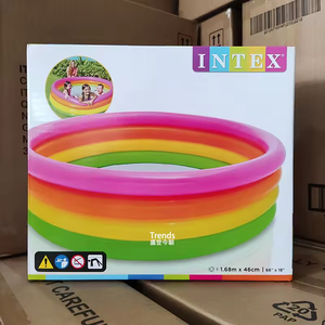 <span class=keywords><strong>Piscine</strong></span> gonflable pour bébé Intex 57104 Fluorescent 3 anneaux pliables B02 PCP avec accessoires en PVC 63L pour jeux aquatiques - Product Image 6