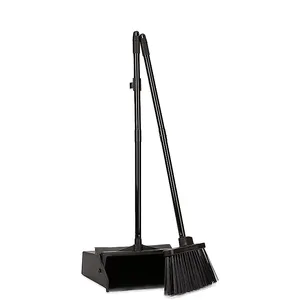 Comercial Household Cleaning Supplies Long Handle Plastic Broom And Dust Pan