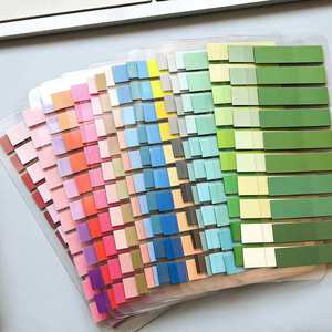 200 Sheets Assorted Gradient Multi-Color <b>Sticky</b> Index <b>Tabs</b> Set Self-Adhesive Page Markers Office School Stationery Document - Product Image 2