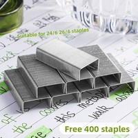 Mini agrafeuse rotative à 360 degrés alimentation manuelle en plastique robuste pour étudiants papeterie en gros pour usage domestique/bureau