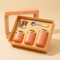 Thermos à soupe pour enfants de 800 ml pour aliments chauds, boîte isotherme sous vide avec compartiment inférieur, tasse à yaourt pour l'école des enfants