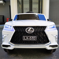 Voiture électrique Lexus 4x4 tout-terrain à deux places pour enfants, 126 cm, conduite autonome, télécommande, batterie 12V rechargeable