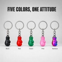 Porte-clés Gant de Boxe 3D en Alliage de Zinc, Mini Gants de Boxe, Anneau Porte-clés en Métal, Pendentif pour Clés de Voiture, Cadeau Sportif pour Hommes et Femmes