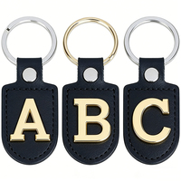 Porte-clés personnalisé en alliage de zinc avec logo promotionnel, en cuir estampé, avec impression découpée