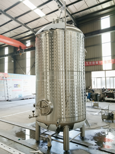 Cuve de fermentation <span class=keywords><strong>en</strong></span> acier inoxydable de 2000 L pour vin mousseux avec enveloppe à plaques convexes et concaves, utilisable dans les vignobles, brasseries et caves à vin - Product Image 2