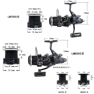 Reel Pancing Spinning Berkualitas Tinggi A2 Double Spool Long Cast Double Drag Feeder Reel Pancing Ikan Mas Spool Logam Roda Pancing Ikan Mas - Product Image 3