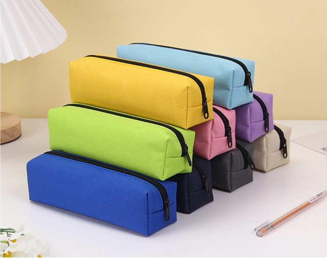 Simple High Quality Large Capacity Zipper Cute School Office Portable Pencil Case