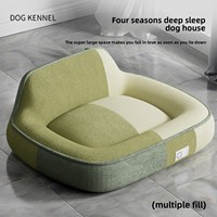 Lits pour chiens et chats de grande taille en mousse à mémoire de forme orthopédique personnalisés en usine, canapés pour animaux de compagnie, coussin imperméable, housse amovible lavable