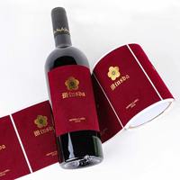 Etiquetas de vino de papel texturizado directas de fábrica con acabado en relieve y diseño luminoso para etiquetas de vino personalizadas