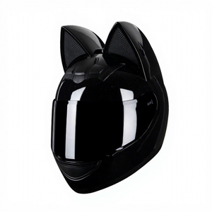 Mũ bảo hiểm full face cosplay dễ thương dành cho nữ, thiết kế <span class=keywords><strong>HNJ</strong></span>, phong cách gợi cảm, chất liệu ABS, có mặt nạ hình mèo Kitty. - Product Image 1