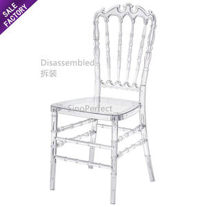 Chaises de banquet de luxe transparentes en acrylique cristal Phoenix pour événements de mariage, hôtel, fête en plein air, personnalisables - Product Image 6