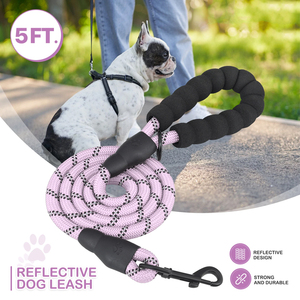 Laisse Réfléchissante Personnalisée pour Chien, Réglable, Robuste, pour Dressage, avec Poignée Rembourrée, Vente en Gros, Anti-Traction - Product Image 5