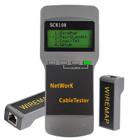 Testeur de câble réseau LAN RJ45 Cat6 Cat5 SC8108 avec écran LCD, traqueur de câbles, mesureur de puissance, testeur de localisation de défauts
