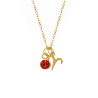 Collier pendentif en acier inoxydable plaqué or 18 carats de haute qualité, zircon, étanche, 12 signes du zodiaque, runes, cadeau tendance, bijoux