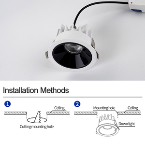 Thay đổi độ sáng 2700-7000K hiện đại màu duy nhất trong nhà độ sáng cao hiệu quả recessed <span class=keywords><strong>LED</strong></span> Spotlight <span class=keywords><strong>LED</strong></span> COB cố định downlights - Product Image 2