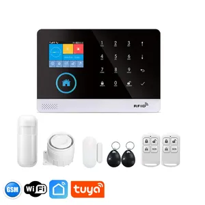 Touch keyboard 103 Wifi GSM Alarm System Voice Remind RFID Tag APP Control Wireless 99 Zone APP Free Message Push