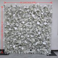 Panneaux muraux de fleurs artificielles en soie filée rose, modernes, élégants, faits à la main, durables et économiques pour mariage